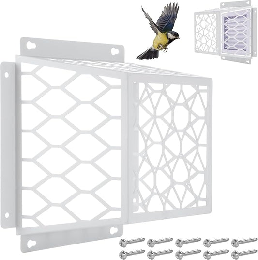 Acrux7 Dryer Vent Bird Guard, 7"x7"x5" Rust Proof Steel Outdoor Dryer Vent Cage for 3" to 4" Vents Cover Bathroom Exhaust Fan Ventilation Cover (White)