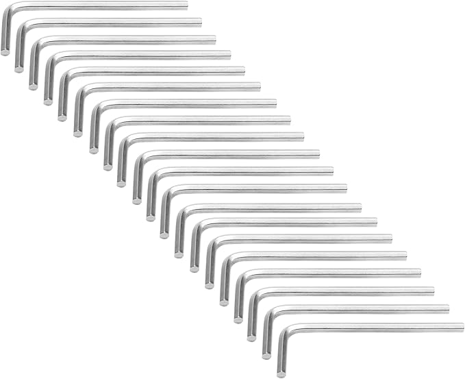 Piutouyar 3mm Hex Key Wrench, 20pc L-Shaped Allen Key Set for Bike & Furniture Repair