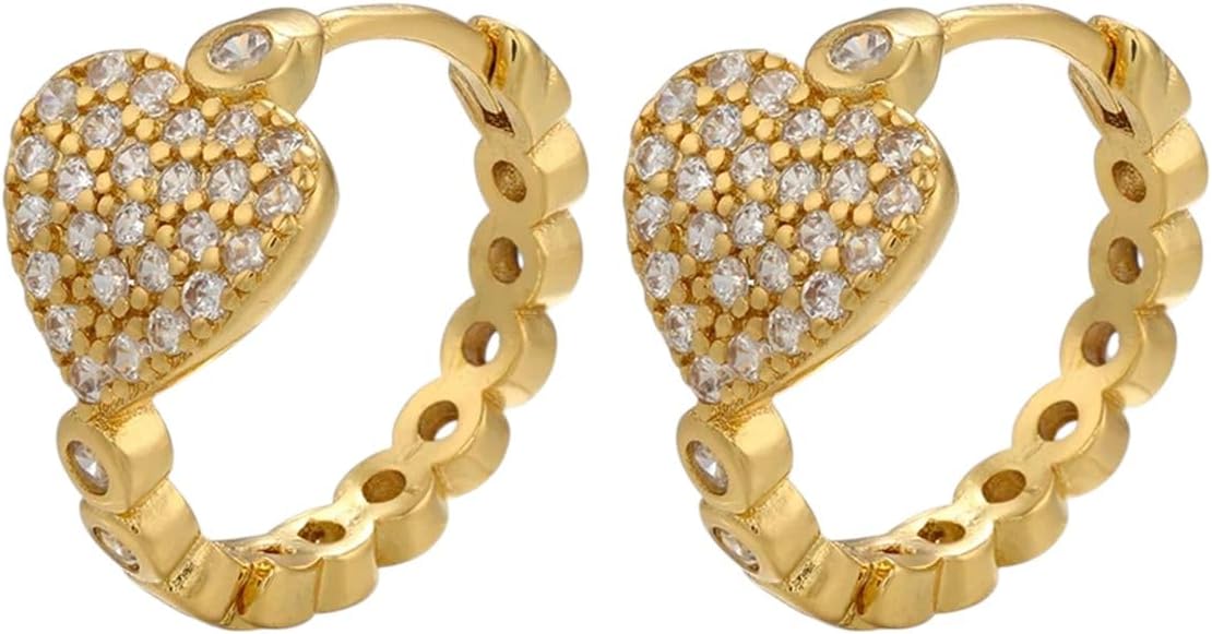 New 2026 Arrive Gold Color Round Hoop Earrings Heart Earrings Cz Crystal Earrings Fashion Women Earrings Jewelry Ve475 Jewelry Gift Fashion Trendy Accessories Creative