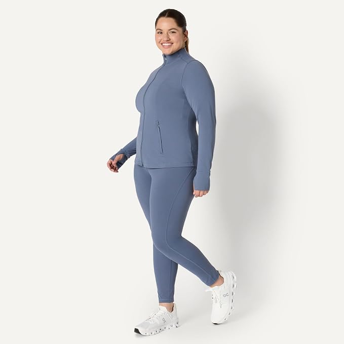 Amazon Essentials Women's Active FormFlex Buttery Soft Slim Fit Quarter Zip Long Sleeve Pullover Jacket