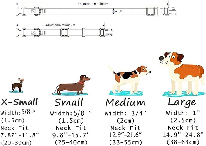 Dog Collar with Bohemia Floral Tribal Geometric Patterns - Soft Ethnic Style Collar Adjustable for Small Medium Large Dogs(Orange Ethnic Style,L)