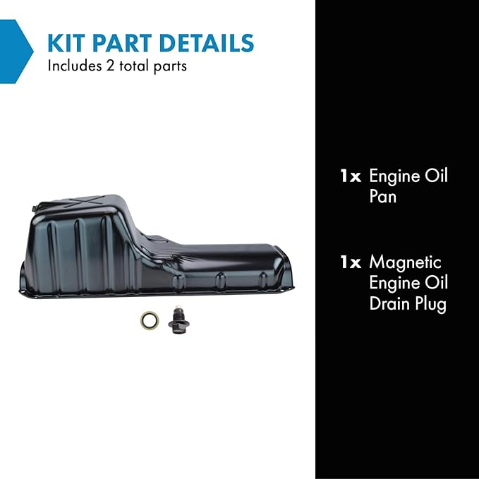 TRQ Engine Oil Pan Compatible with 1999-2004 Jeep Grand Cherokee 2000-2006 Wrangler