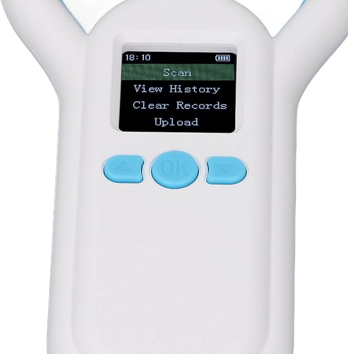 Pet Microchip Scanner, 134.2Khz USB2.0 Bluetooth 5.0 Animal Chip ID Tag Scanner Reader with 1.44 Inch TFT Screen & 500 Data Storage, for ISO 11784/11785 FDX B and ID64