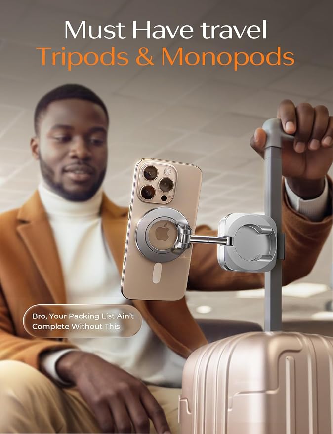 LISEN Airplane Travel Essentials Flying Airplane Phone Holder Magsafe | Hands Free Long Flight Essentials Cruise Essentials 2026 MagSafe Accessories Airplane Gadgets Travel Gifts for Women Unique