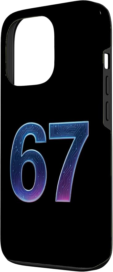 67 Meme Ai Quantum Number 67th Six Seven Tech Digital Future Case for iPhone 13 Pro