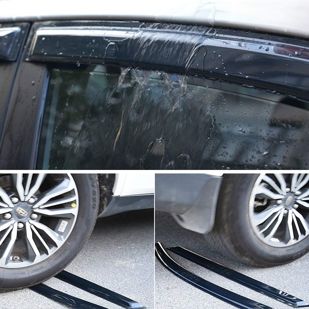 94167 Sunproof Waterproof Side Window Wind Deflector, 4pcs Protective Replacements Rain Guards Set, Window Visor fit for 2010-2017 GMC Terrain