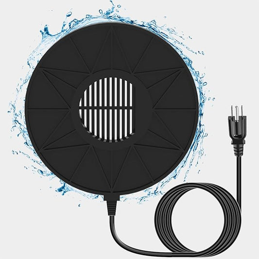 Bird Bath Heater for Outdoors in Winter, 70w Birdbath Deicer Thermostatic Controller Water Heater with 5FT Cable for Birdbaths, Chicken, Duck, Livestock, Poulty, Animal, Tank, Buckets