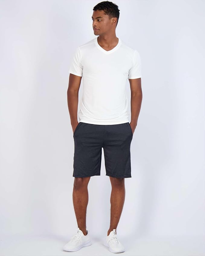 5 Pack Men's Dry Fit V Neck Gym Workout T Shirts Athletic Moisture Wicking | Cooling, Quick Dry, Breathable, Short Sleeve, Exercise, Cycling, Sports, Outdoor, Fitness, Golf, Crossfit, Hiking, Tennis