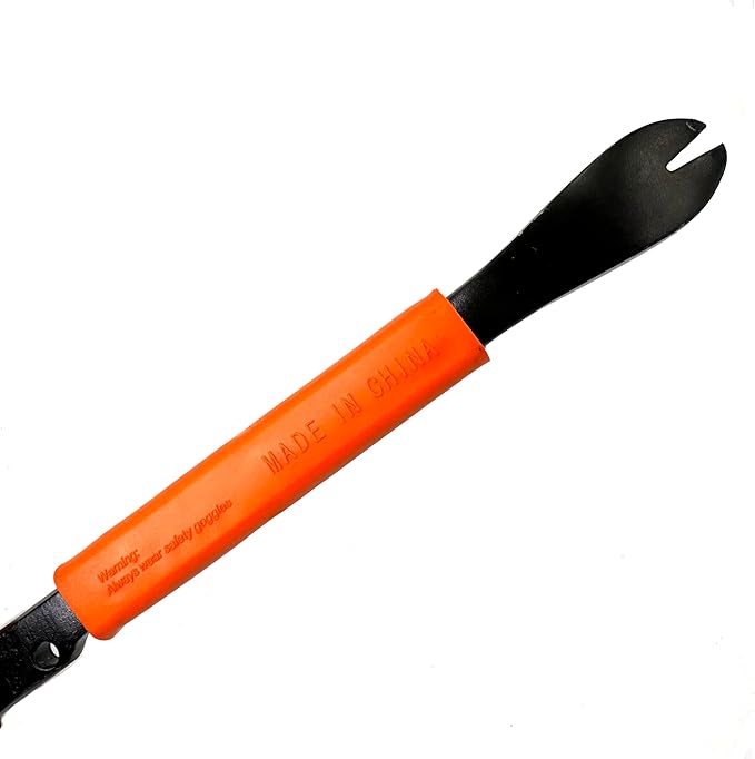 25-348 12'' Precision Nail Puller Cats Paw Pry Bar, Forged High Carbon Steel & Ergonomic Soft Grip, Crow Bar Tool for Prying, Scraping, Lifting, Pulling