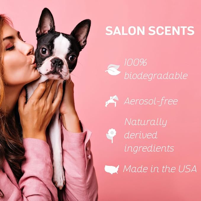 Bark2Basics Salon Scents Pet Grooming Cologne Spray - 8 oz, Natural Professional Groomer Grade Perfume Deodorant for Dogs and Cats, Long Lasting, Deodorizing (Blueberry Pie)