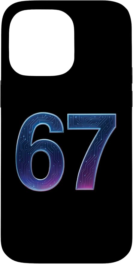 67 Meme Ai Quantum Number 67th Six Seven Tech Digital Future Case for iPhone 14 Pro Max