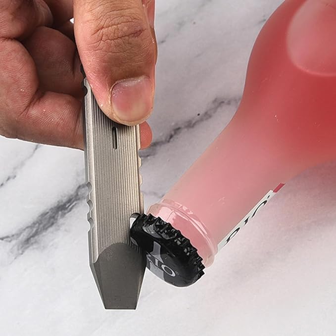 Titanium EDC Pry Bar Bottle Opener Wrench Anti-slip Crowbar with Hole Portable EDC Tool