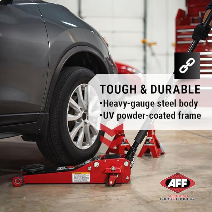 AFF 2 Ton Professional Floor Jack - Heavy Duty, Dual Pump - Low Profile Hydraulic Car Jack