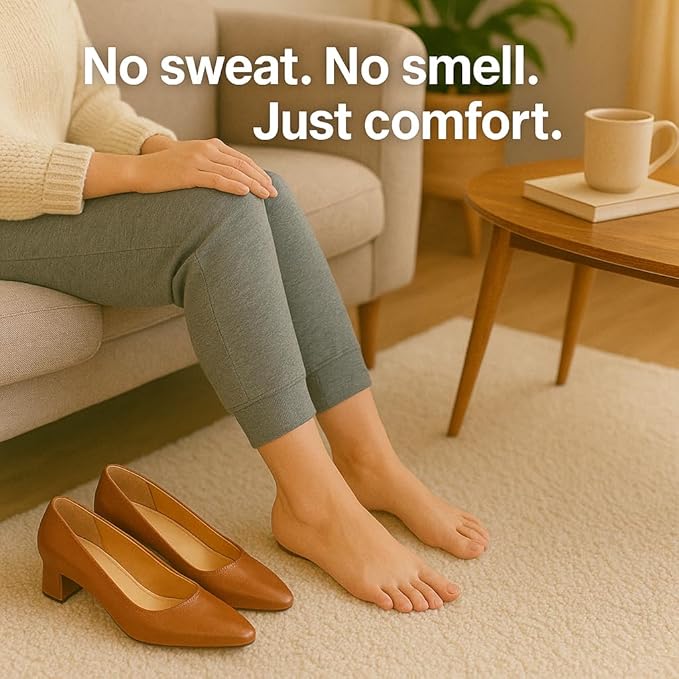 HANDARTE Premium Leather Shoe Insoles | Thin Shoe Inserts for Women | Dress Shoe Insoles - Durable - 100% Natural Goatskin & Anti Sweat - Suitable for No-Socks (US W8 | EU39)