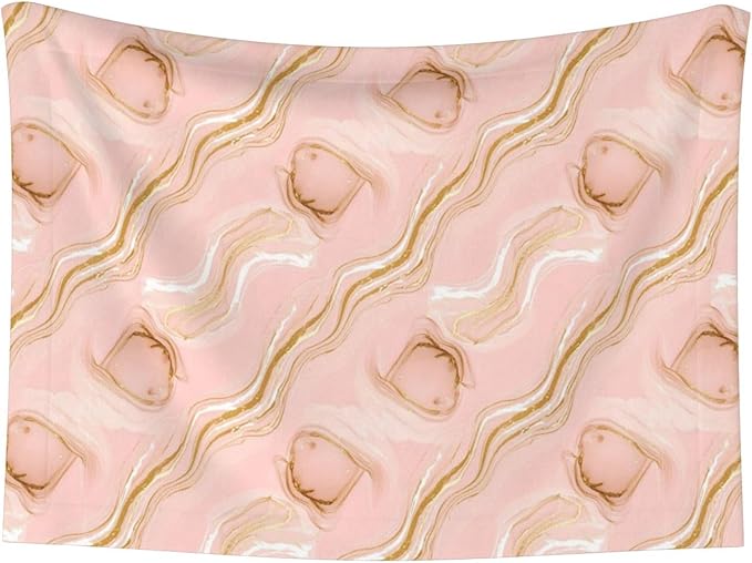 Reversible Plush Throw for Dogs and Cats, Pink Tie Dye Marble Texture, Double Sided Blanket with Nubby Dot Side and Sleek Side Ideal for Cuddling Nesting Security