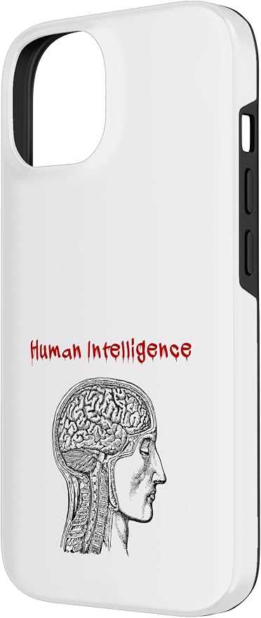 Human Intelligence (Anti Ai Statement & Head Graphic) Case for iPhone 14