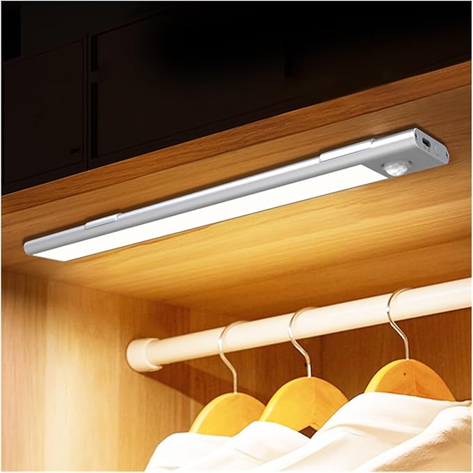 Intelligent Human Body Induction Night Light led Hallway Home Rechargeable Automatic Switch Corridor Corridor Wall Light (Color : White, Size : 40cm)