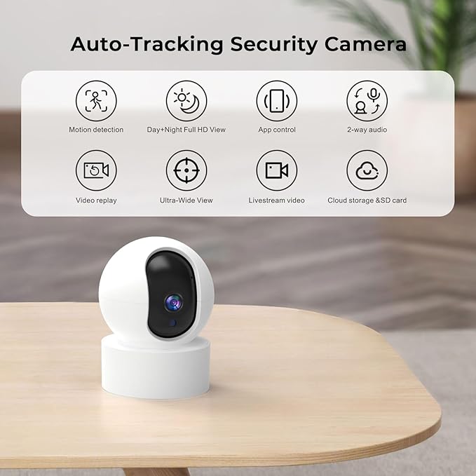 Home Security System with WiFi 2MP HD Secutity Camera,17 Piece Alarm Kits Home Security Camera System,Compatible with Alexa,Google Assistant, No Contract Required,