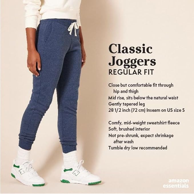 Amazon Essentials Women's Fleece Jogger Sweatpant (Available in Plus Size)