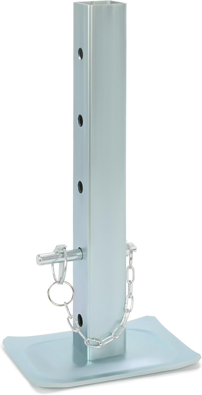 ALMULOO Jack Stand Adjustable Compatible with Square Jacks with 2" Square Tube 8000LBS Trailer Jack Drop Legs W/5 Mounting Holes Heavy Duty Steel
