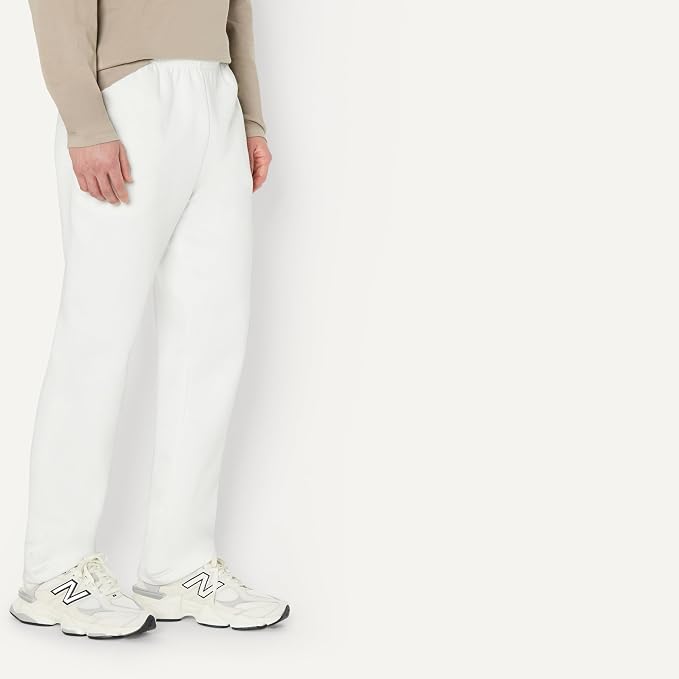 Amazon Essentials Men's Relaxed Straight Leg Fleece Open Bottom Sweatpant (Available in Big & Tall)