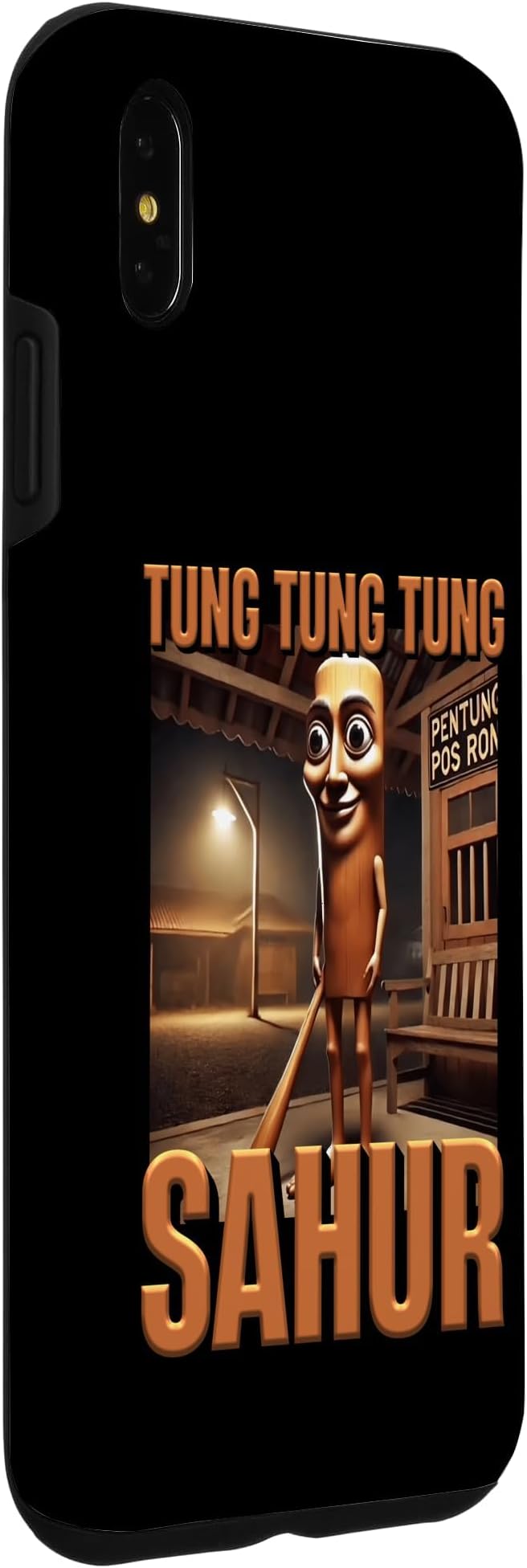 Internet Hilarious Meme AI Character Tung Tung Tung Sahur Case for iPhone Xs Max