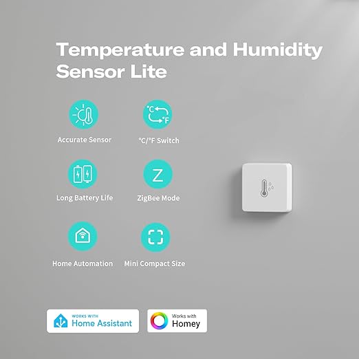 THIRDREALITY Zigbee Temperature and Humidity Sensor Lite 3Pack,Smart Thermometer and Hygrometer, Compatible with Echo Devices with Zigbee Hub Built-in,Home Assistant, SmartThings, Homey,Hubitat