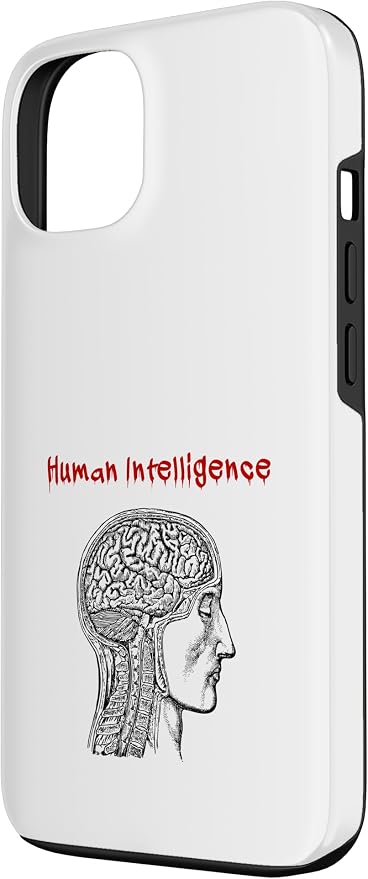 Human Intelligence (Anti Ai Statement & Head Graphic) Case for iPhone 13