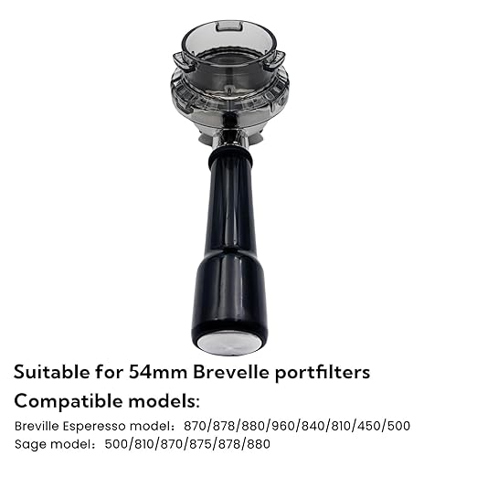 54mm Dosing Funnel for Breville Barista Portafilters, Compatible Breville 8series Barista and Bambino Espresso Machines Dosing Funnel, Grey