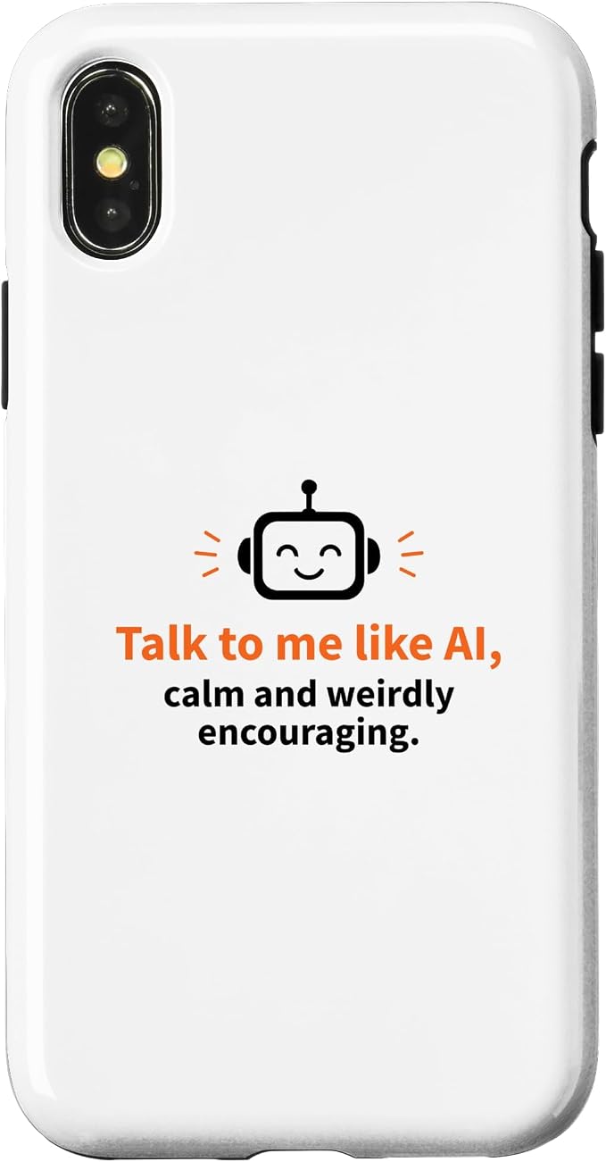 AI Robot Calm Encouraging Tech Support Case for iPhone X/XS