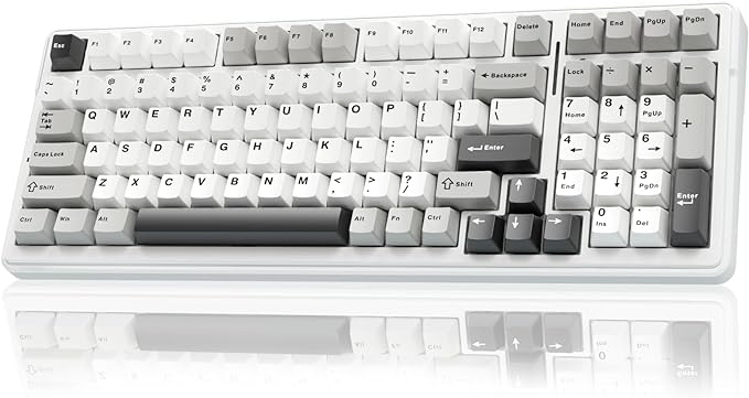 AULA F99 Wireless Mechanical Keyboard,Tri-Mode BT5.0/2.4GHz/USB-C Hot Swappable Custom Keyboard,Pre-lubed Linear Switches,RGB Backlit Computer Gaming Keyboards for PC/Tablet/PS/Xbox
