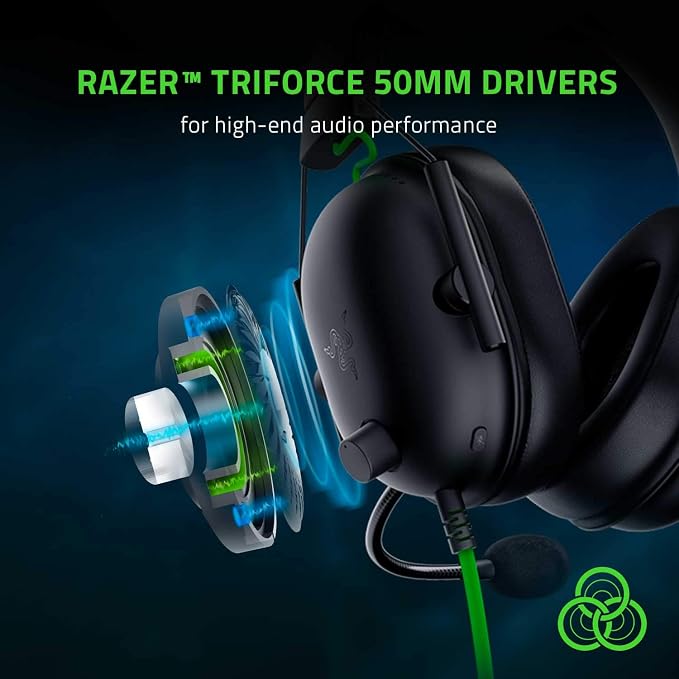 Razer BlackShark V2 X Gaming Headset: 7.1 Surround Sound - 50mm Drivers - Memory Foam Cushion - For PC, PS4, PS5, Switch - 3.5mm Audio Jack - Black | 7.1 Surround Sound, 50mm Drivers, Cardioid Mic, Lightweight, Memory Foam, Noise Isolating Earcups, for...