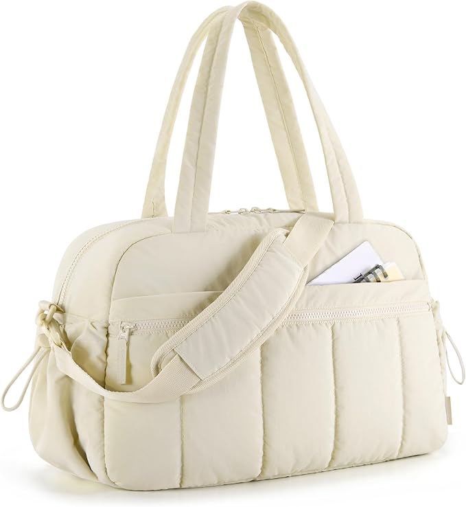 BAGSMART Duffle Bag for Travel, Gym Bag for Women, Weekender Carry on Bag | PVC Wet Pocket, Airline Approved Personal Carry-on Size, Fits Under-seat, One Bag for Gym, Travel, Hospital, Overnight