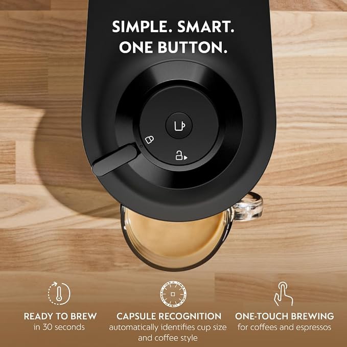 Nespresso Vertuo Pop+ Coffee Machine & Samra Origins Pods by De'Longhi | Liquorice black machine by De'Longhi with The Weeknd's Togetherness Blend: 20 light roast double espresso pods, 2.7 fl. oz.