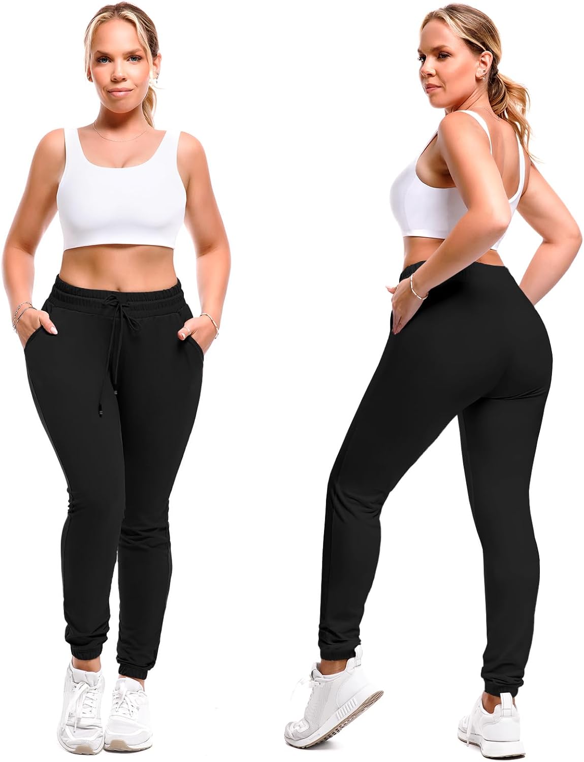 SINOPHANT Women's Joggers - Comfortable Drawstring Sweatpants with Pockets for Gym & Yoga