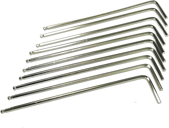 10pcs 2.5mm Ball End Allen Wrench sets,2.5mm Hex Key Wrench set,2.5mm ball end Hex Driver allen key Door Key L Shaped hex wrench set with Long Arm 107mm lengh.2.5mm ball end hex wrench
