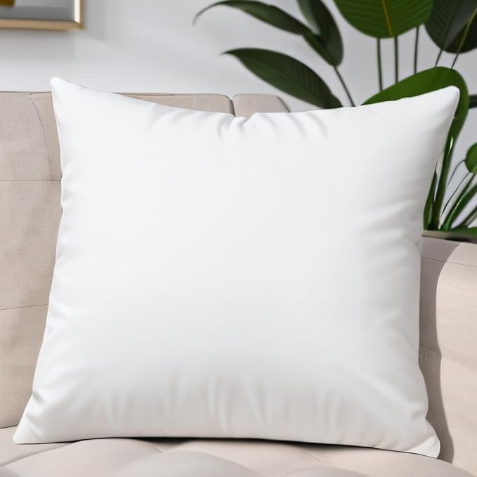 JIEITIVE Throw Pillow Inserts Hypoallergenic Premium Pillow Stuffer Square Form for Decorative Pillow Covers Cushion Set of 1-18 x 18 Inches