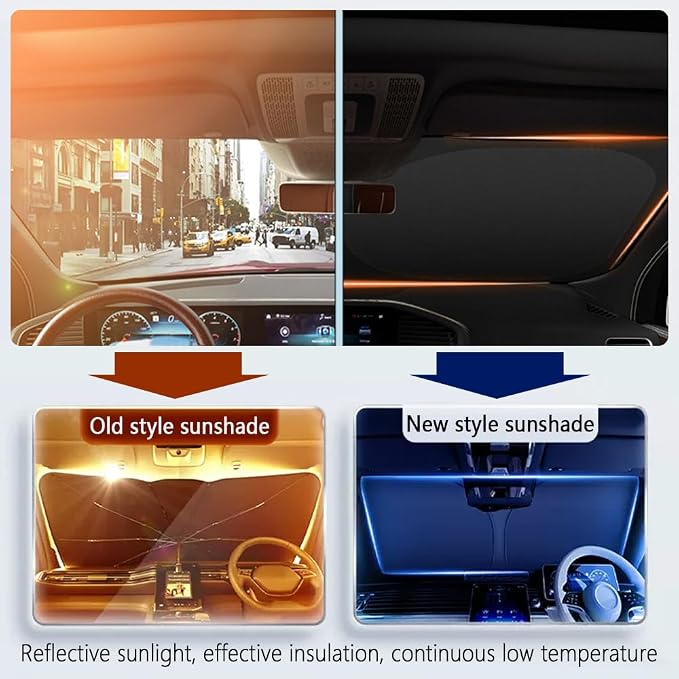 Car Windshield Sun Shade Compatible with Toyota Corolla 2020-2026,Oxford Cloth Sun Shade for Car Windshield with Foldable Design,Windshields Cover Suns Shades for Blocking Heat with Storage Bag