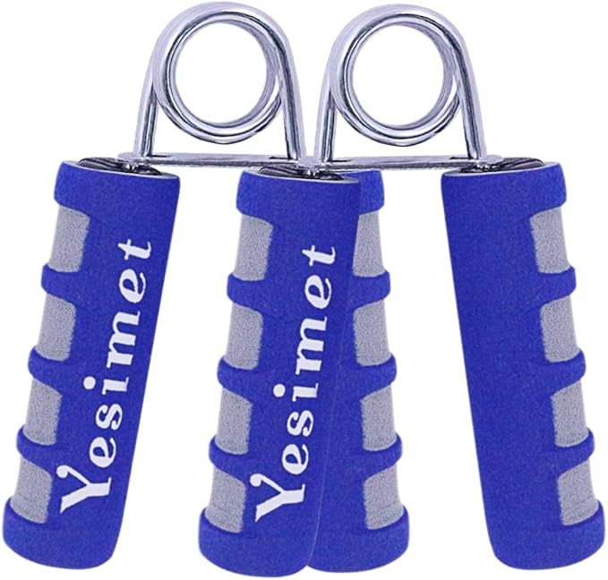 2 Pack Hand Grip Strengthener Set, Forearm Exerciser, Finger Gripper, Grip Strength Trainer, Hand Grip- Soft Foam Hand Exercise for Quickly Increasing Wrist Forearm and Finger Strength