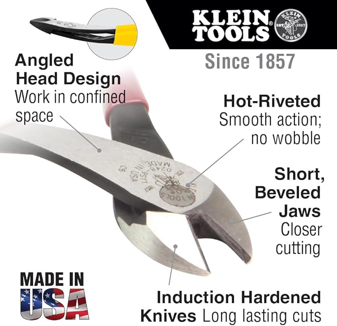 Klein Tools 80080 6-Piece Hand Tool Kit with 2 Screwdrivers, 3 Pliers, Wire Stripper and Cutter and Klein Tools 5225 48-Inch Waist Electrician Tool Belt
