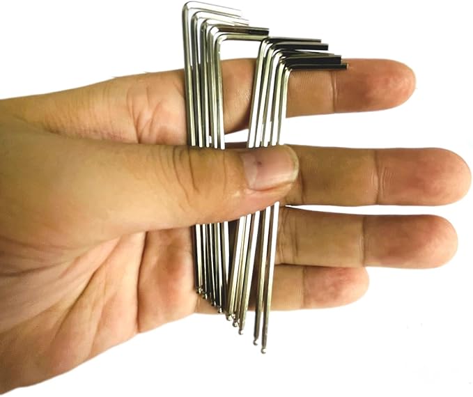 10pcs 2.5mm Ball End Allen Wrench sets,2.5mm Hex Key Wrench set,2.5mm ball end Hex Driver allen key Door Key L Shaped hex wrench set with Long Arm 107mm lengh.2.5mm ball end hex wrench