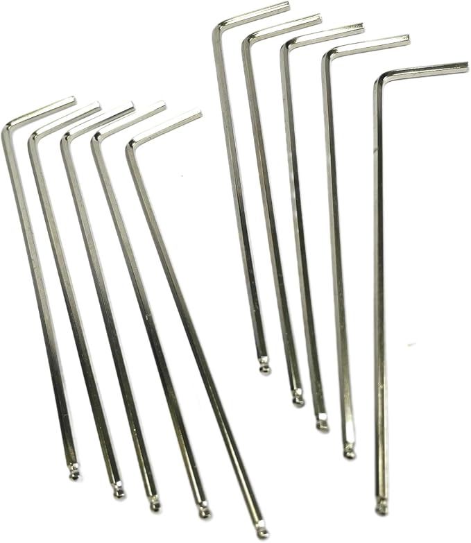 10pcs 2.5mm Ball End Allen Wrench sets,2.5mm Hex Key Wrench set,2.5mm ball end Hex Driver allen key Door Key L Shaped hex wrench set with Long Arm 107mm lengh.2.5mm ball end hex wrench