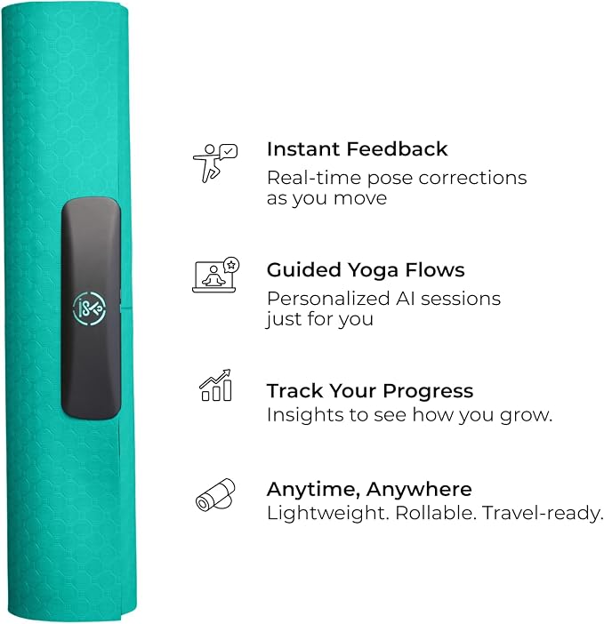 Smart Mat Gen3 - Dark Grey| AI Powered Yoga Mats For Home Workout | Lightweight Yoga Mats of 6mm | Real Time Tracking Exercise Mats For Men & Women
