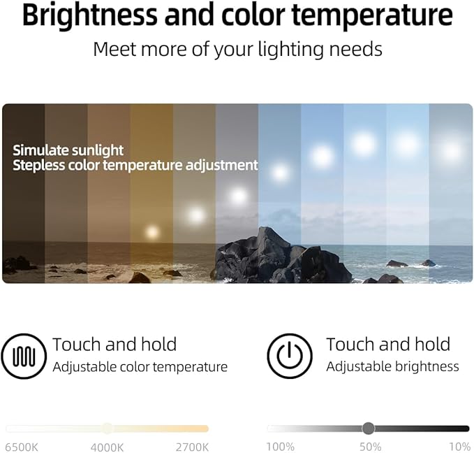Gold LED Bathroom Mirror, 36" H x 48" W Smart Mirror with Infrared Motion Sensor Lights, Anti Fog, Stepless Dimmable & Color Temperature Adjustment, Wall Mounted Vanity Mirror, CRI≥93