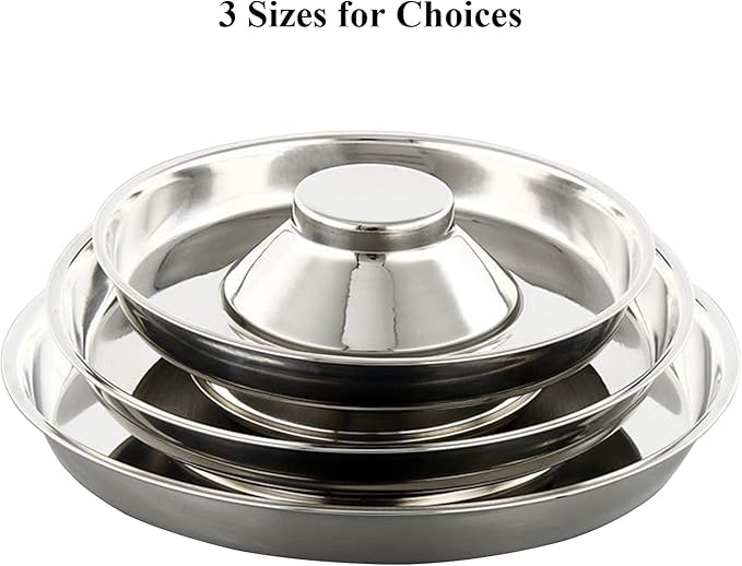 Stainless Steel Pet Bowl for Puppy and Cat, Dog Food and Water Feeding Bowl, Puppies and Kittens Weaning Bowls, Multiple Dogs and Cats Eat and Drink Together (1PC, M)