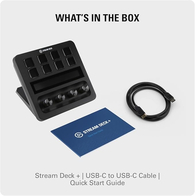 Elgato Stream Deck +, Audio Mixer and Studio Controller | LCD keys, dials and touch strip, Multi actions and smart profiles, Unlocks Wave Link mixing, Works with Mac and PC