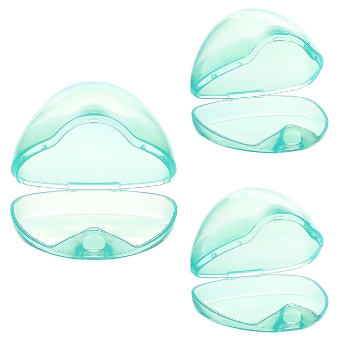 Accmor Pacifier Case, Pacifier Holder Case, Pacifier Container for Travel, BPA Free,Transparent Green, 3 Pack