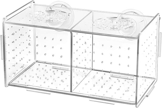Aquarium Fish Tank Breeding Box - Guppy Double Breeding Hatchery Incubator, Safe Breeding and Egg Protection for Shrimp Clownfish