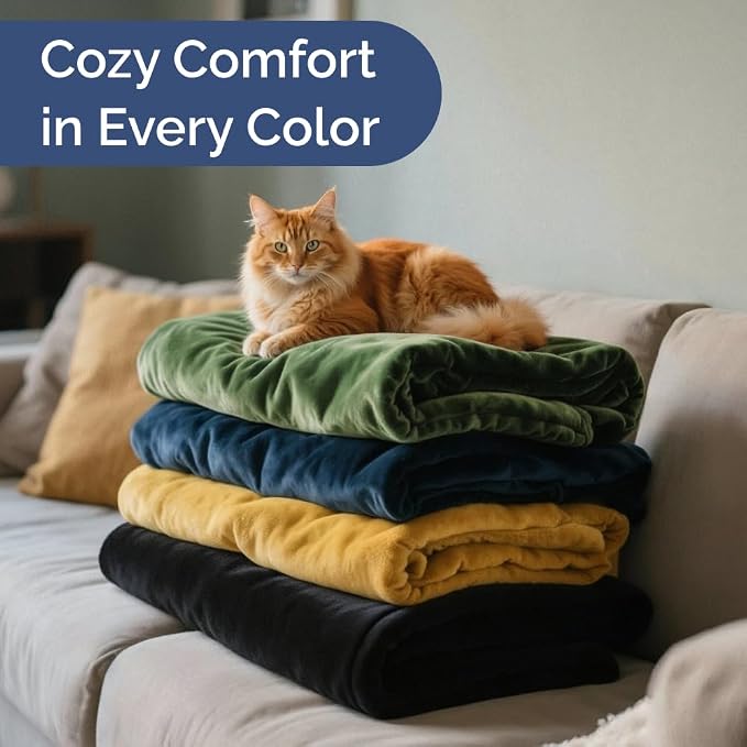 Ultra Soft Fleece Throw Blanket - College Dorm Room Essentials - Rosewater | Flannel Fleece, Thick, Warm & Breathable, All Season Cozy, Anti-Static, Microplush, Lightweight for Couch, Bed & Dorm Bedding