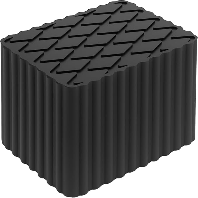 Car Jack Pads 6.3" x 4.7" x 4.7" Universal Jack Pad Jack Rubber Pad Heavy Duty Jack Stand Pads 8,000 Lbs(3.6 Tons) Anti-Slip Protect Frame Black 1Pc